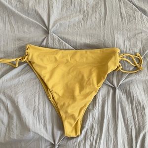 LA Hearts mustard high rise tie side swim bottom